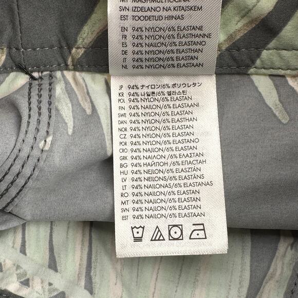 Brixton Temple Swim Trunks Mens Size 38 Tropical Fern Print 18" - Picture 7 of 7